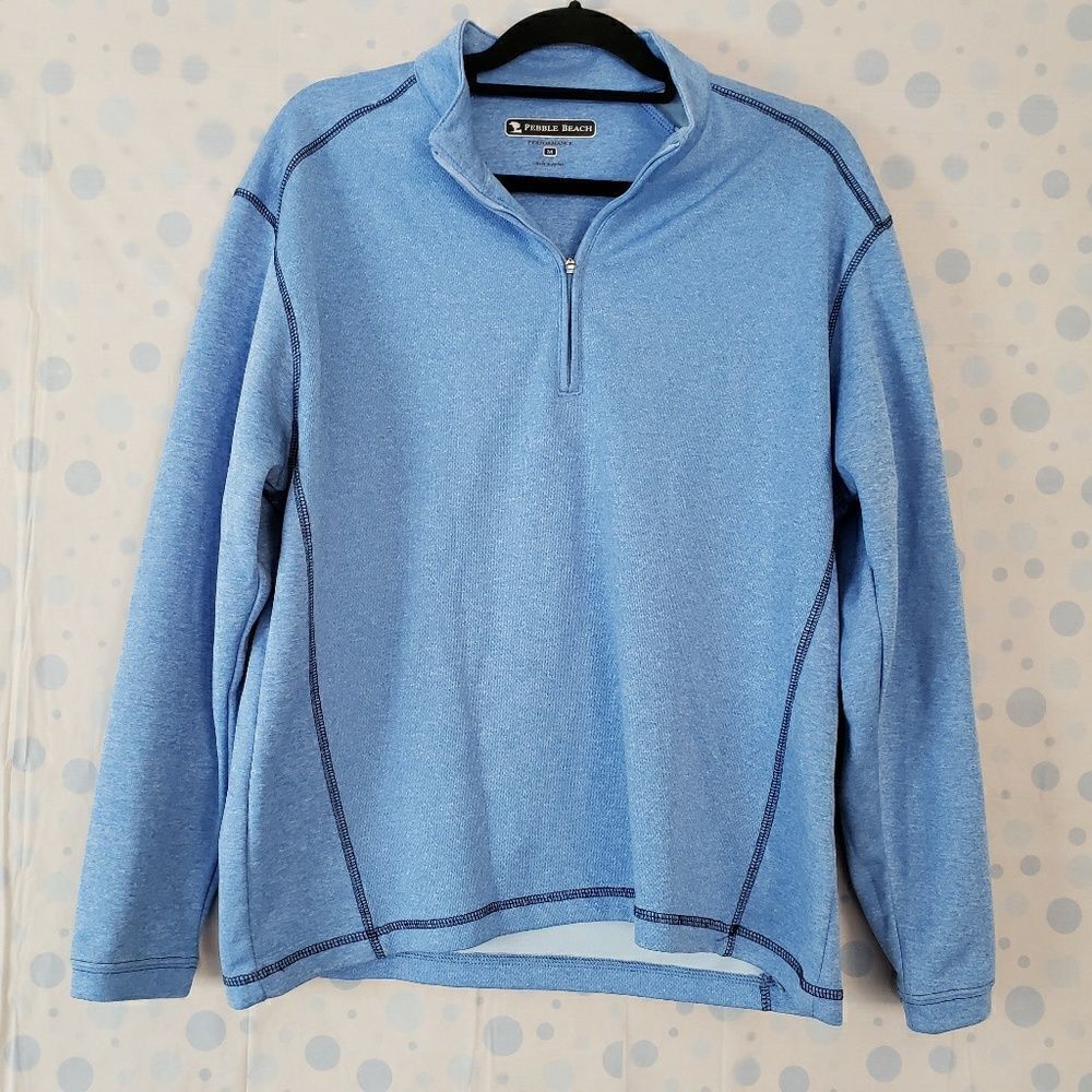 Pebble beach performance fleece blue